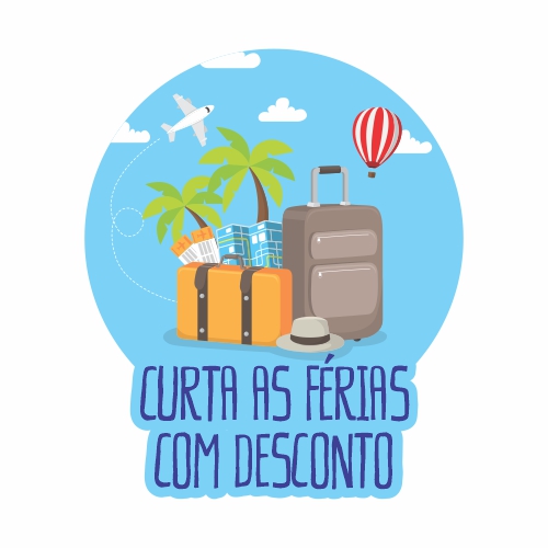 Adesivo de Vitrine - Férias - Curta as Férias